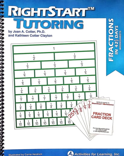 RightStart Tutoring Fractions Worksheets Book