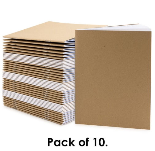 Kraft Blank Books (4 1/4" x 5 1/2") 24 pages - Pack of 10