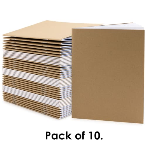 Kraft Blank Books (4 1/4" x 5 1/2") 24 pages - Pack of 10