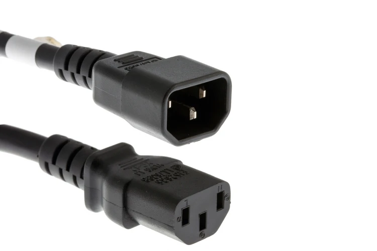 AC Power Cord IEC320 C14 Male Plug to C13 Connector 3.0 meters