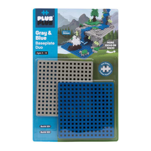Plus-Plus Baseplate Duo - Gray & Blue