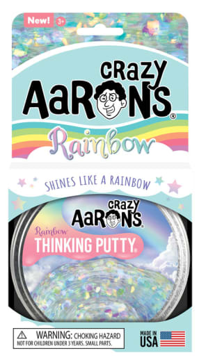 Crazy Aaron's Rainbow Thinking Putty 4" Tin