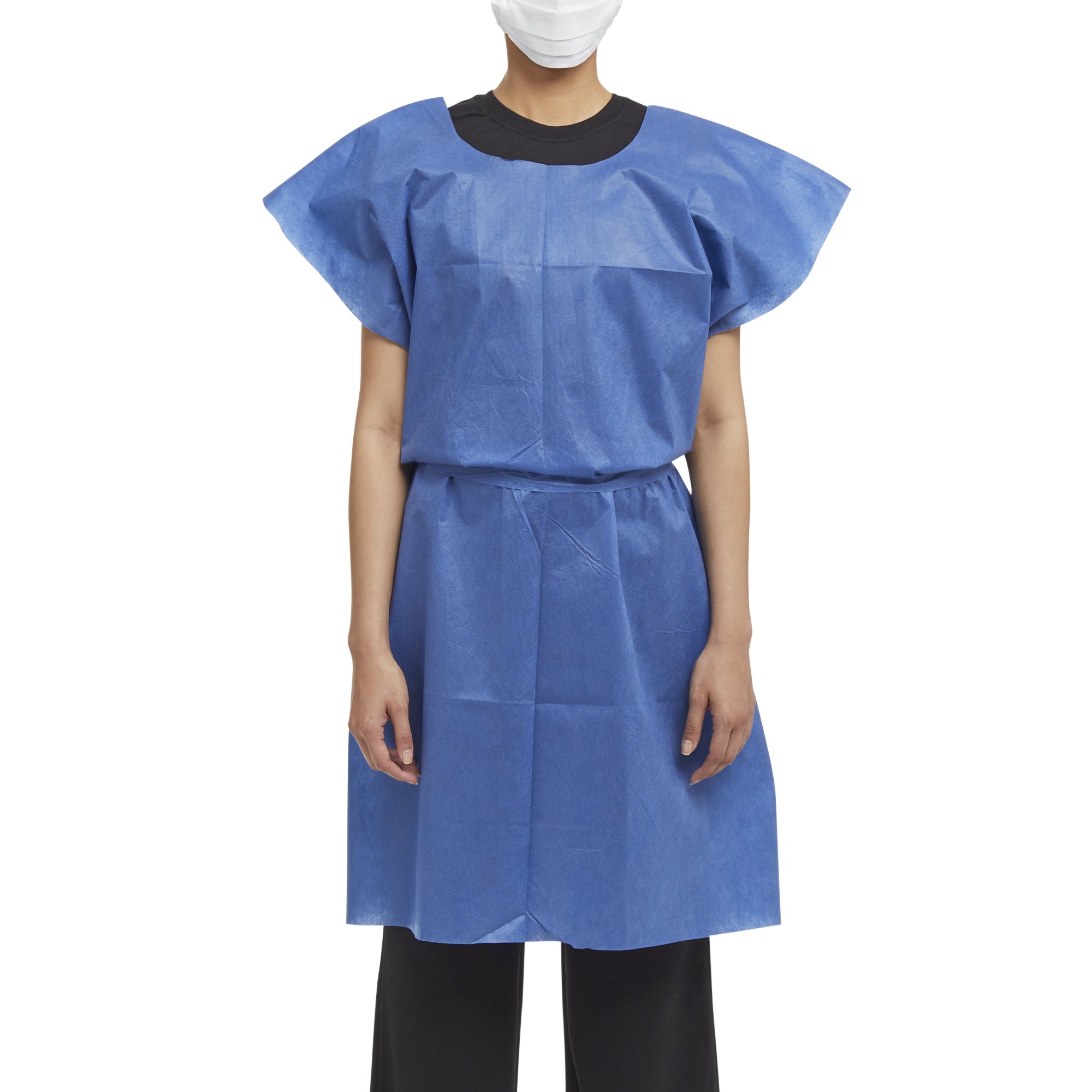 Graham Medical Exam Gown, Medium/Large, Blue MK 178198