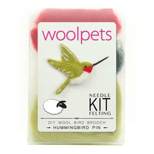 DIY Wool Bird Brooch - Hummingbird Pin
