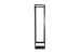 19in 4 Post Open Frame Rack, Adjustable Depth, Black