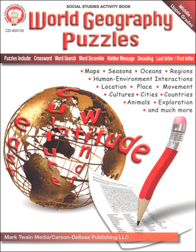 World Geography Puzzles Resource Book