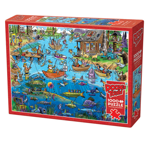 Cobble Hill DoodleTown: Gone Fishing Puzzle (1000 piece)