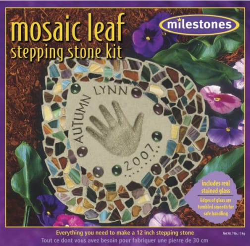 Milestones Mosaic Leaf Stepping Stone Kit