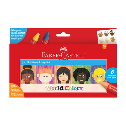Faber-Castell World Colors Beeswax Crayons (15 count)