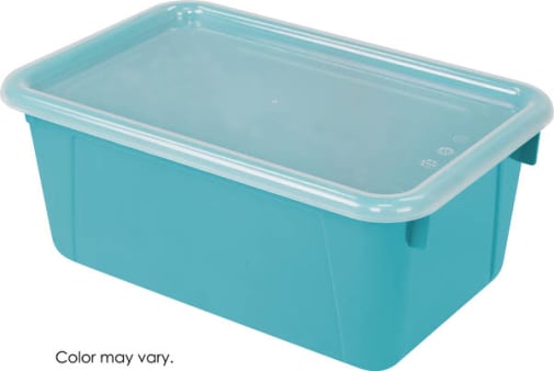 Cubby Bin Small with Cover - Teal