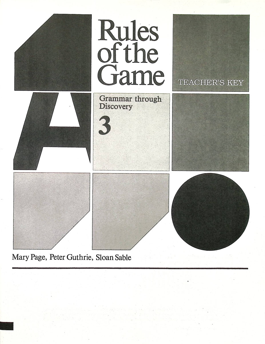 Rules of the Game Book 3 Teacher