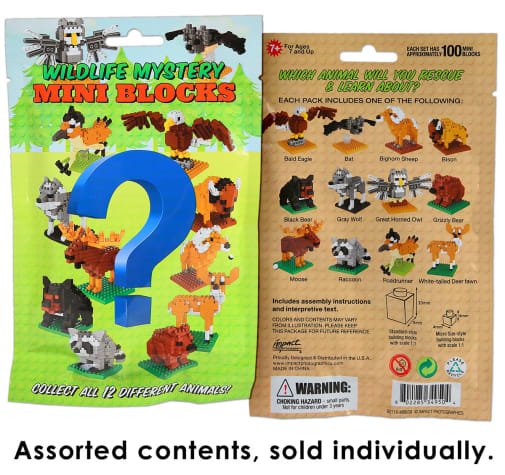 Mystery Mini Blocks: Wildlife Mystery (assorted style)