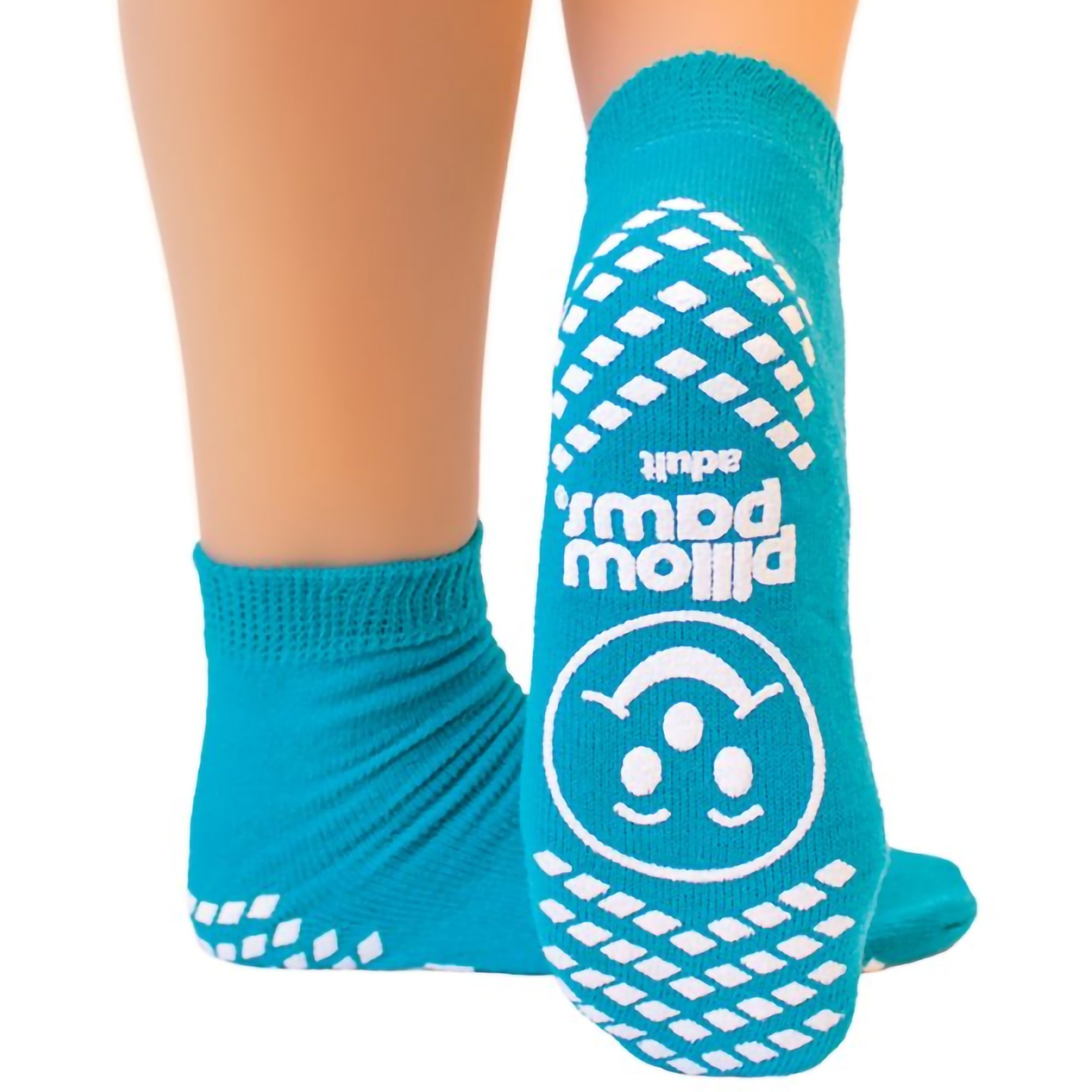 Pillow Paws Slipper Socks, Fits Adults who Wear Shoe Sizes 5  7, Teal MK 276560