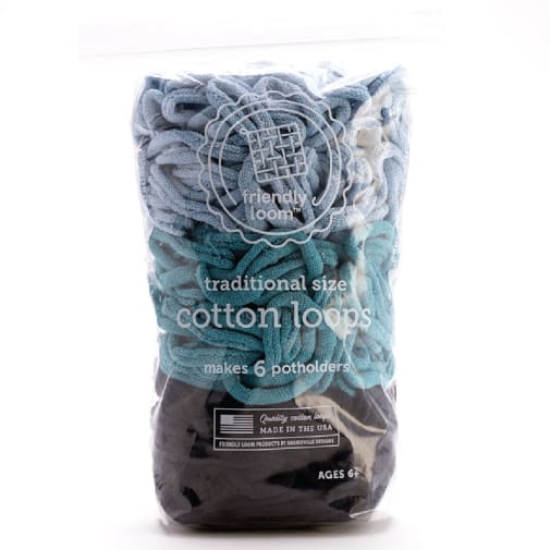 Friendly Loom Potholder Cotton Loops - Atlantic (Traditional Size)