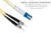 5 Meters LC-ST OS2 UPC Fiber Patch Cable, 9/125 Singlemode Duplex