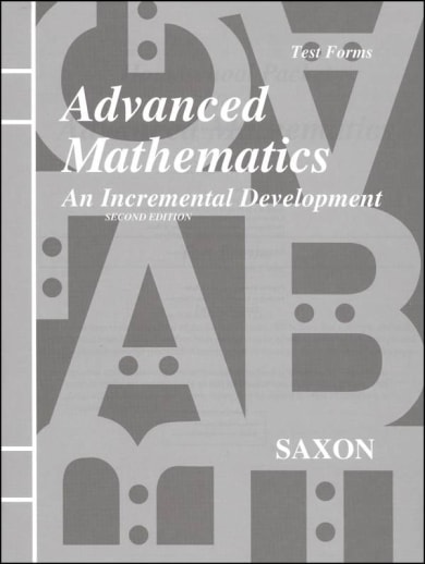 Saxon Advanced Math 2nd Edition Consumable Tests Only