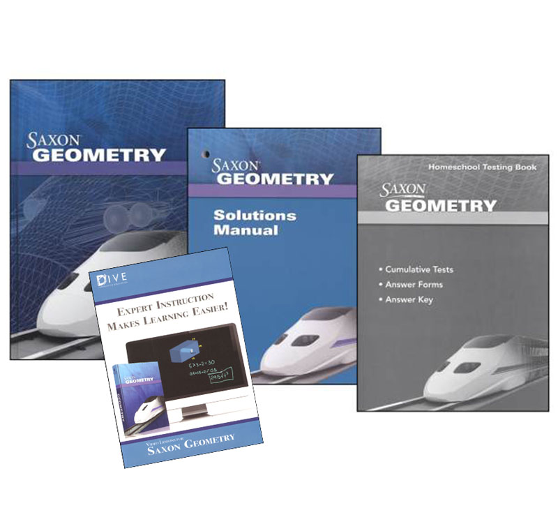 Saxon Geometry Homeschool Kit with Solution Manual + DIVE CD-ROM