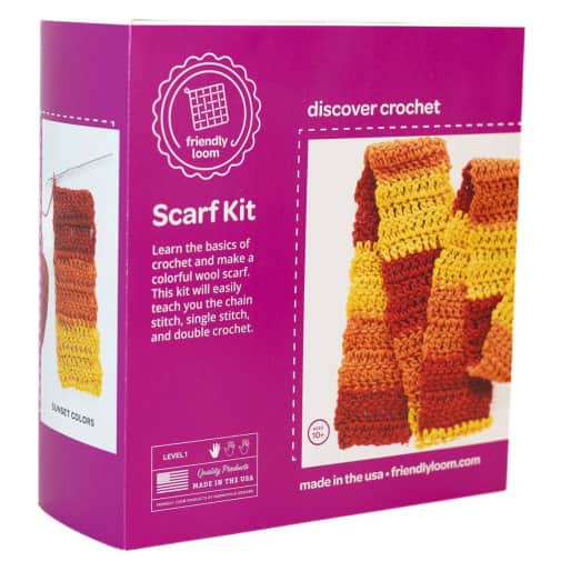 Friendly Loom Discover Crochet Scarf Kit - Sunset