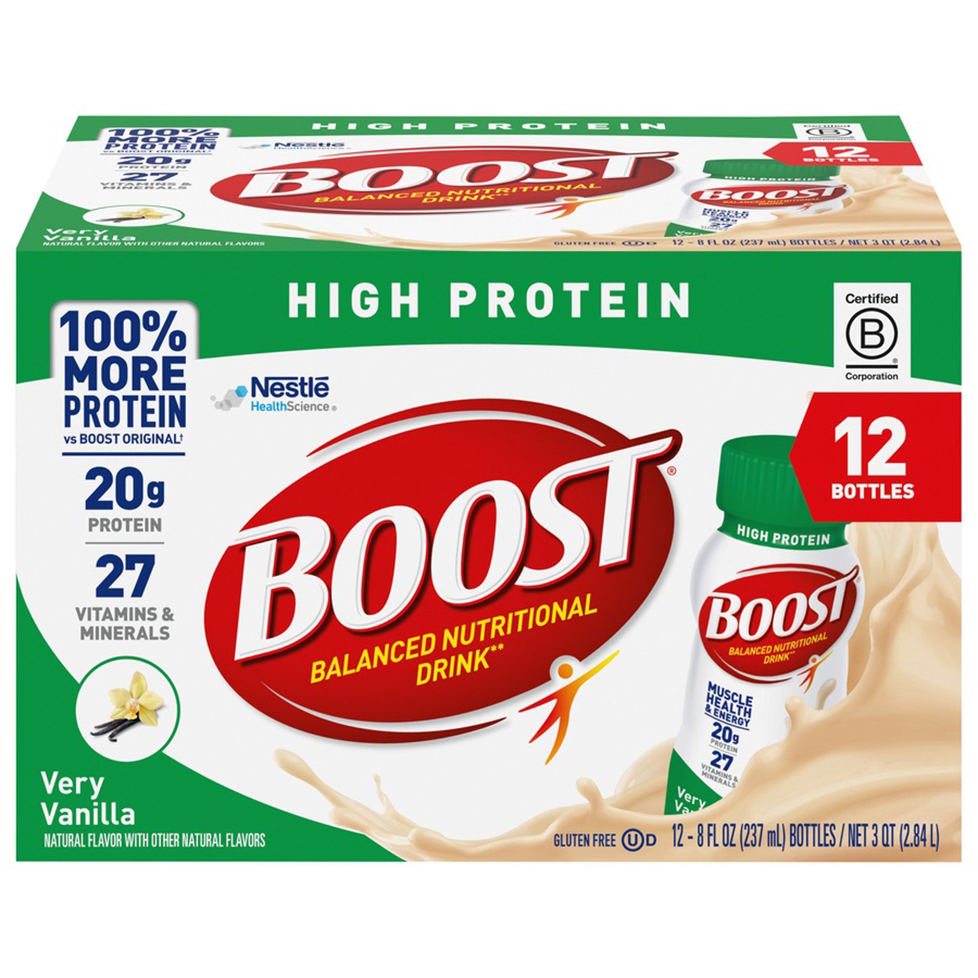 Boost High Protein Vanilla Balanced Nutritional Drink, 8-ounce bottle MK 1129436