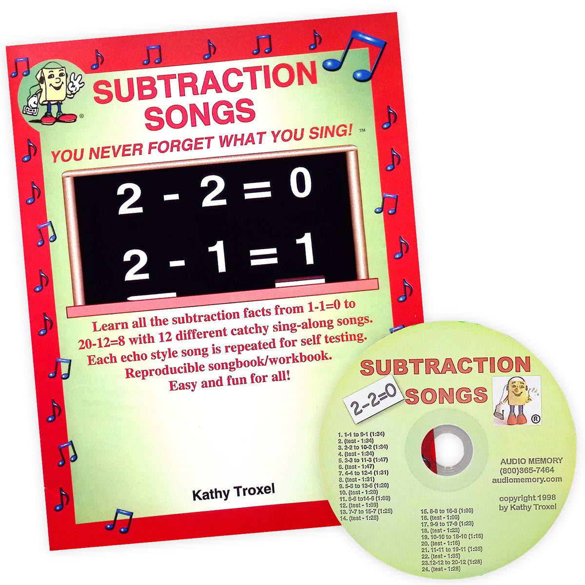Audio Memory Subtraction Songs Workbook & CD Set