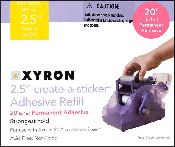 Xyron Create A Sticker Maker With Xyron Permanent Adhesive Refill Cartridge