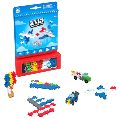 Plus-Plus Puzzle By Number Activity Pad - Transportation