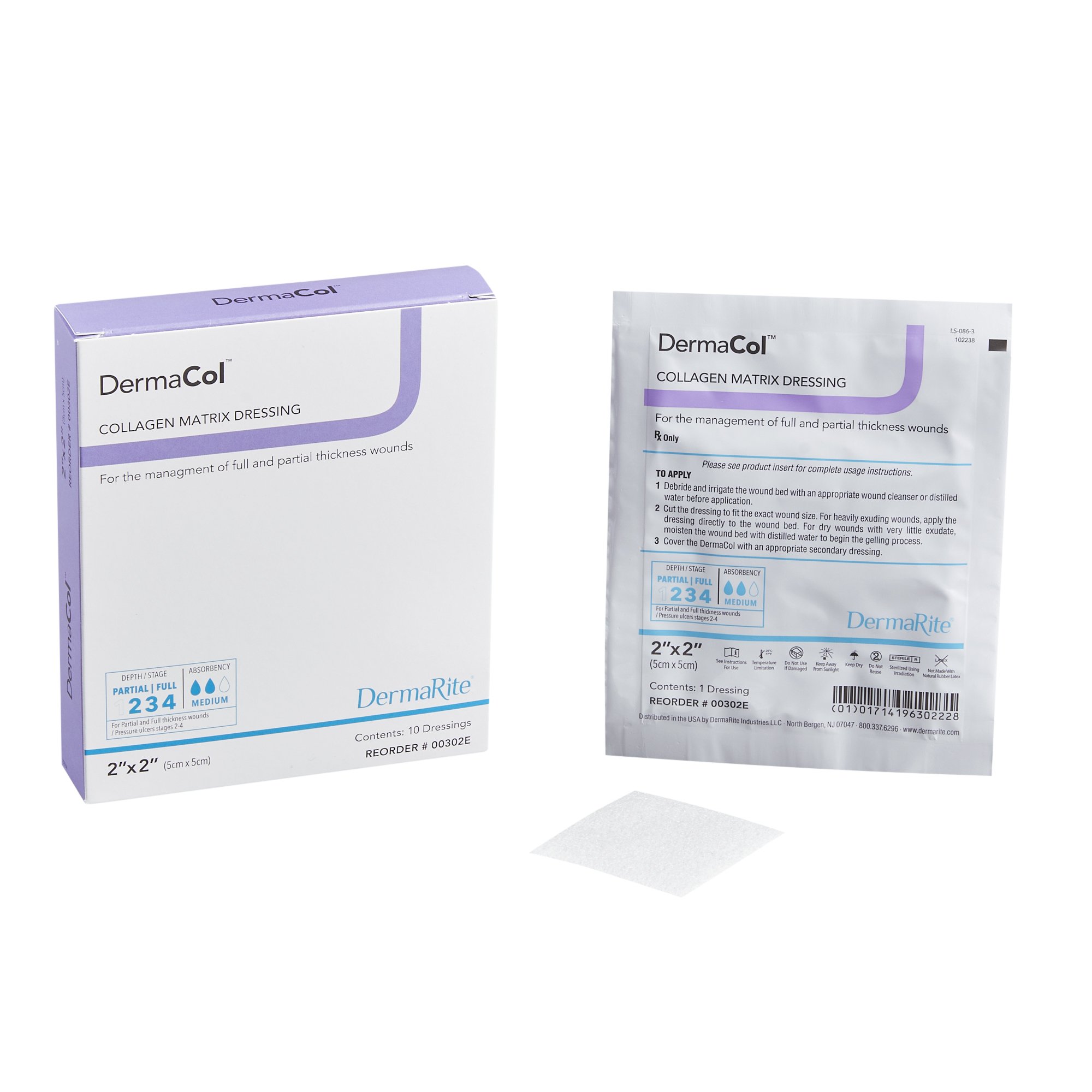 DermaCol Collagen Dressing, 2 x 2 inch MK 825656