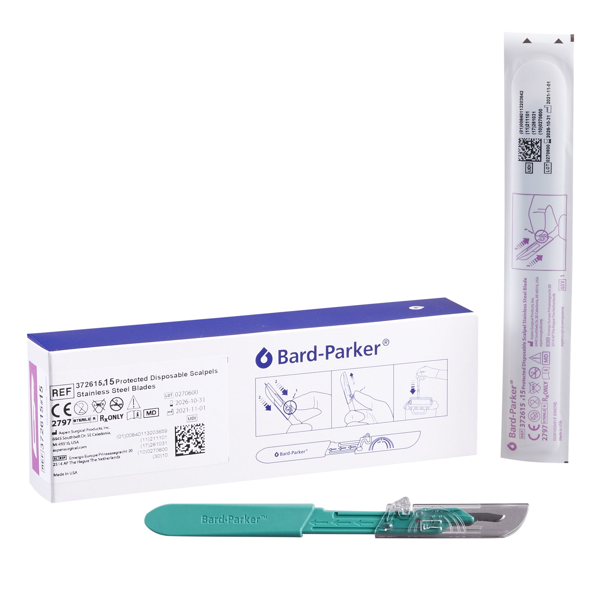 Bard-Parker Safety Scalpel, Size 15 MK 419878