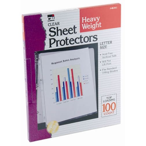 Sheet Protectors - Heavy Weight - Clear (100/Bx)