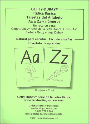 Getty-Dubay Spanish Alphabet Cards