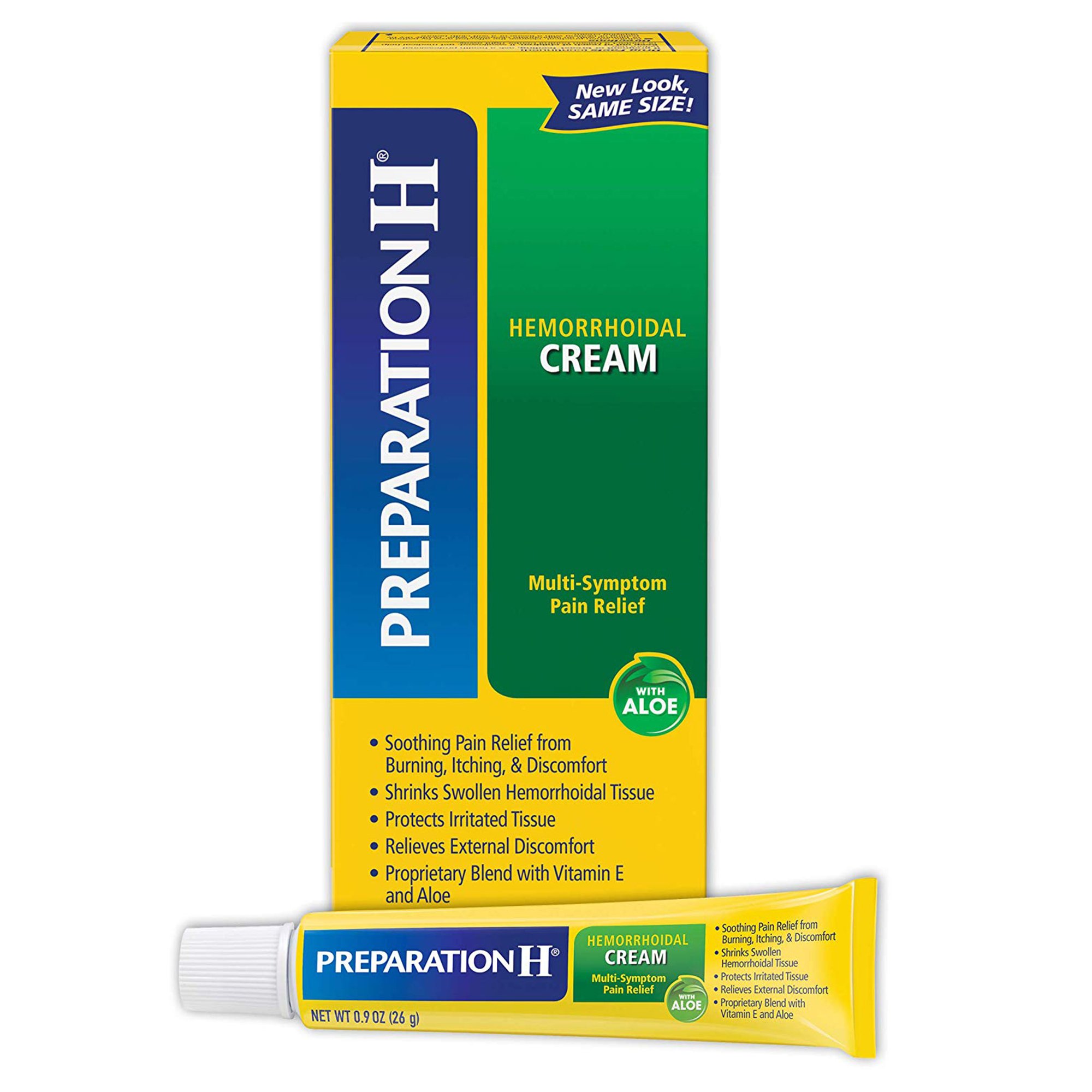 Preparation H Hemorrhoidal Cream with Aloe, 0.9-ounce Tube MK 1147293