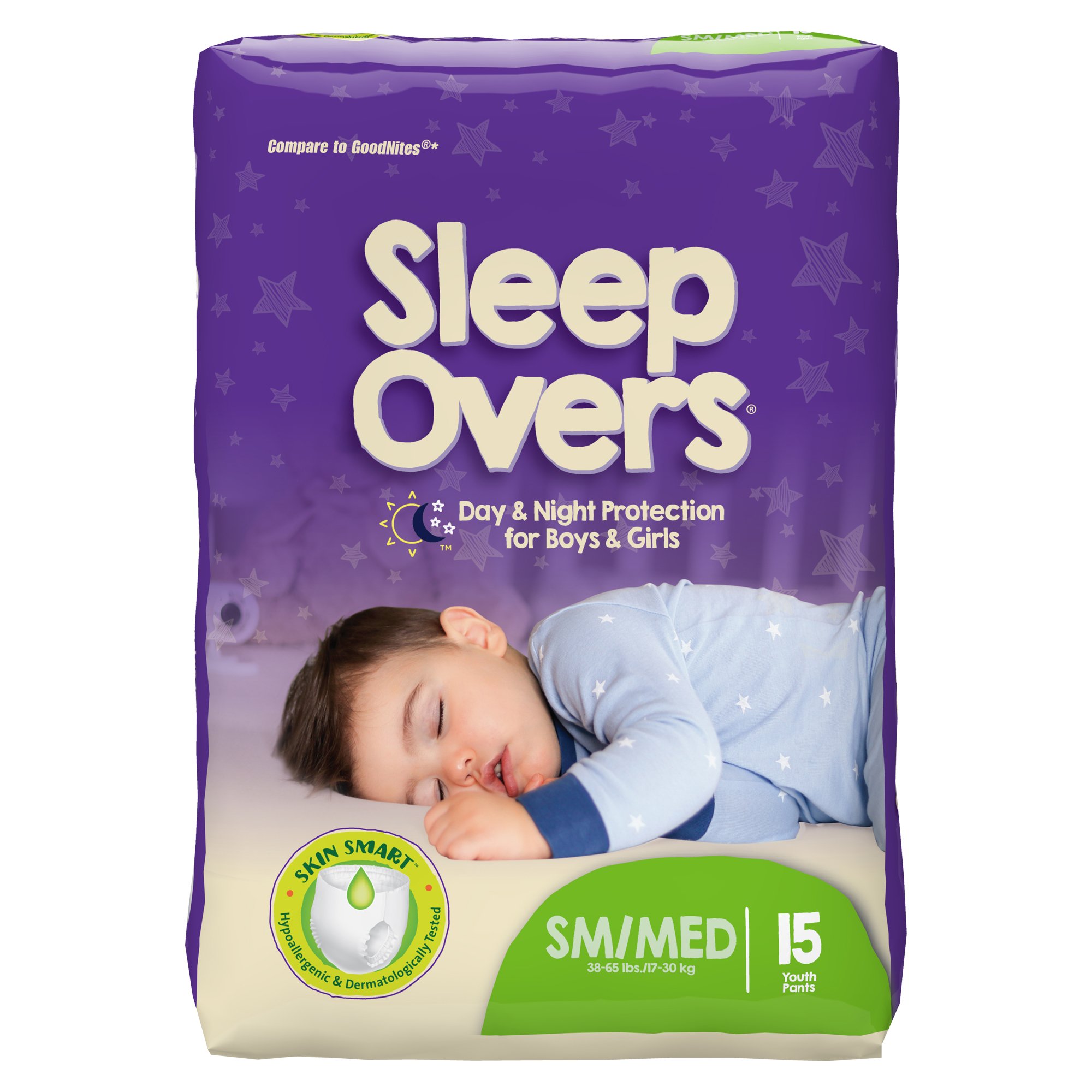 Cuties Sleep Overs Absorbent Underwear, Small / Medium MK 713142