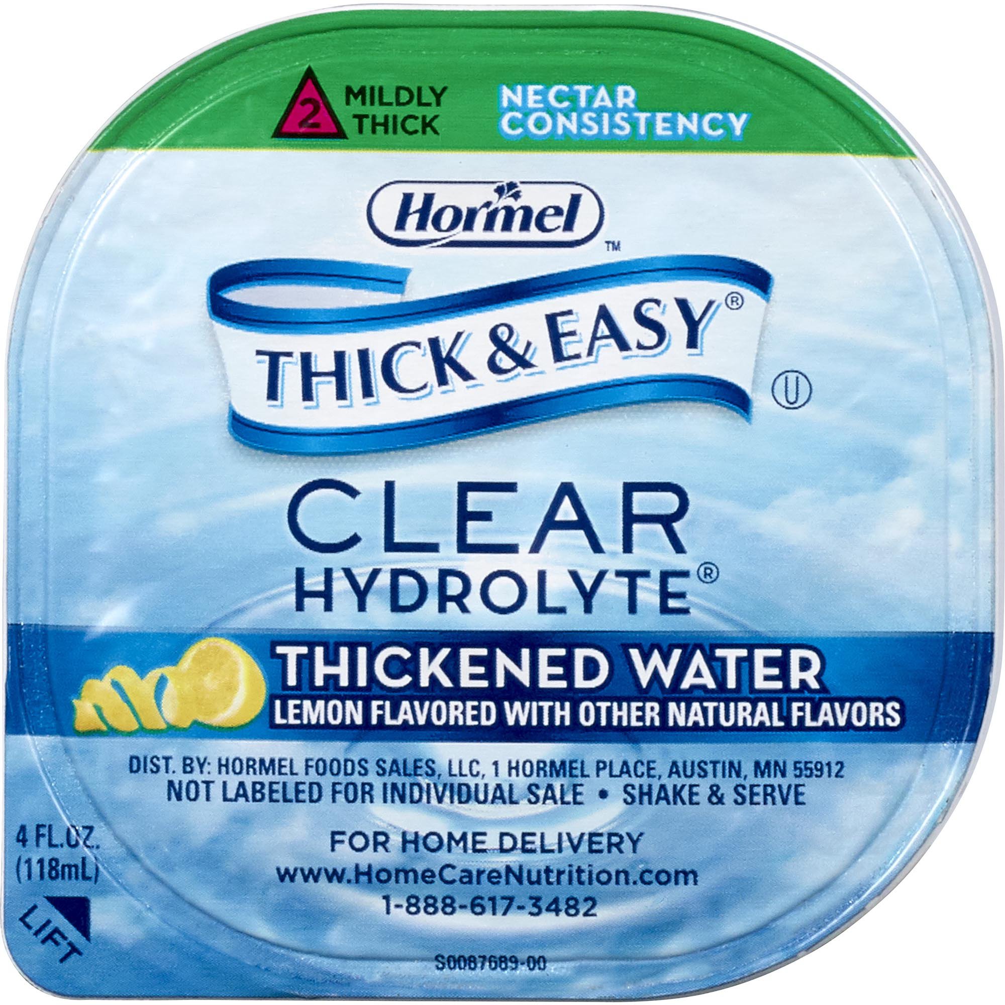 Thick & Easy Hydrolyte Nectar Consistency Lemon Thickened Water, 4-ounce Cup MK 584160