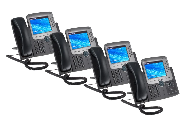 Cisco 7975G Eight Line Color Display Unified IP Phone, Four Pack
