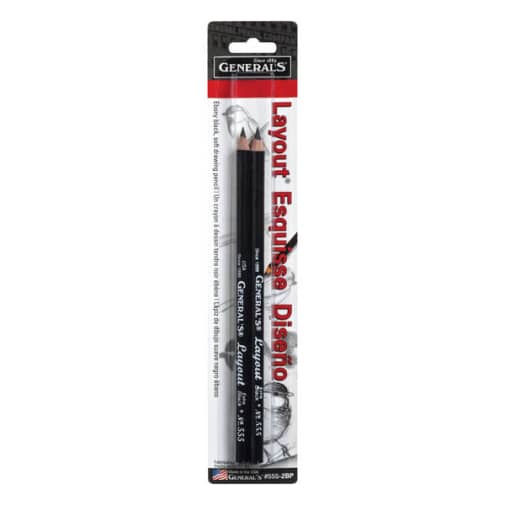 General's Layout Round Extra Black Graphite Drawing Pencils (2 count)