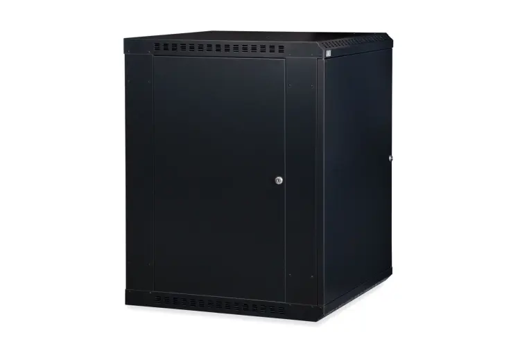 15U LINIER Fixed Wall Mount Cabinet - Solid Door