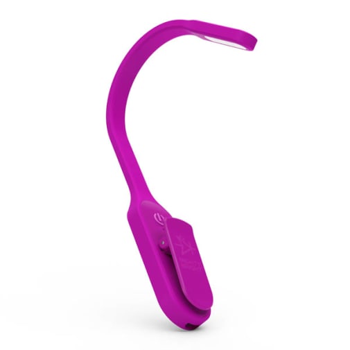 Mighty Bright Clip-On Flexible Rechargeable Book Light - Purple