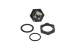 Cat6 RJ45 Shielded Industrial Panelmount Bulkhead Coupler, Black
