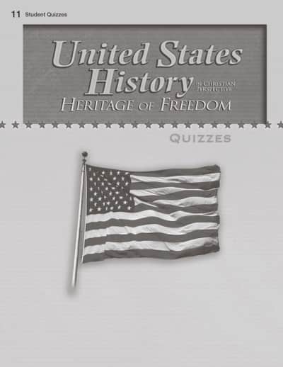 Abeka United States History: Heritage of Freedom Student Quiz Book