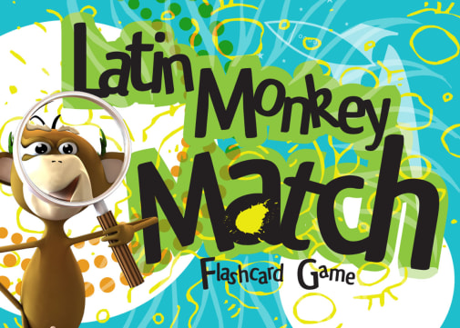 Latin Monkey Match 1 Flashcard Game
