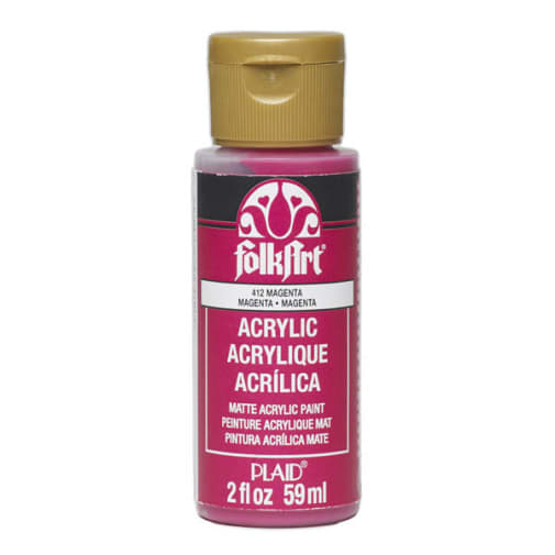 Folkart Color Acrylic Paint Magenta - 2 oz