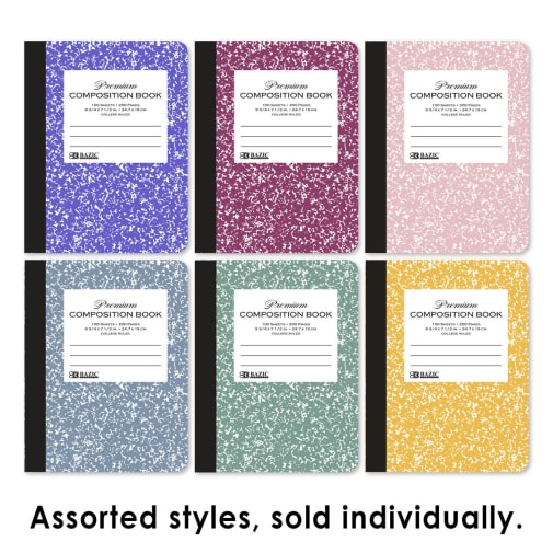 Composition Book Premium Morandi Color Marble - College Ruled (assorted color)