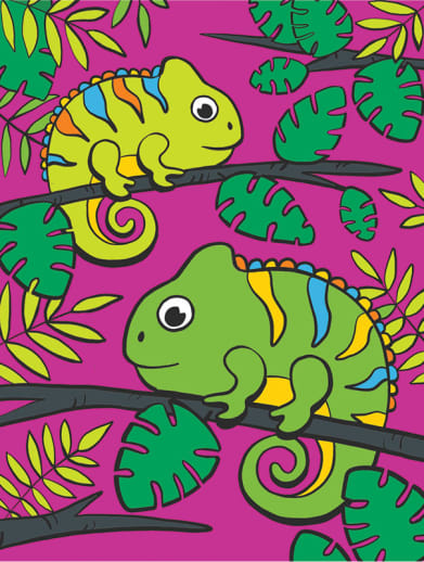 Painting By Numbers - Chameleons