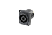 Neutrik NL4MPXX 4-Pole Speakon Chassis Connector, Black