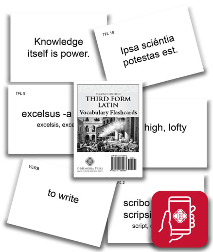 App Access: Memoria Press Third Form Latin Flashcards (2nd Edition)