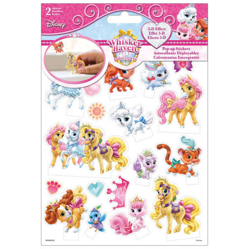 Disney Palace Pets Pop up Stickers (2 Sheet)