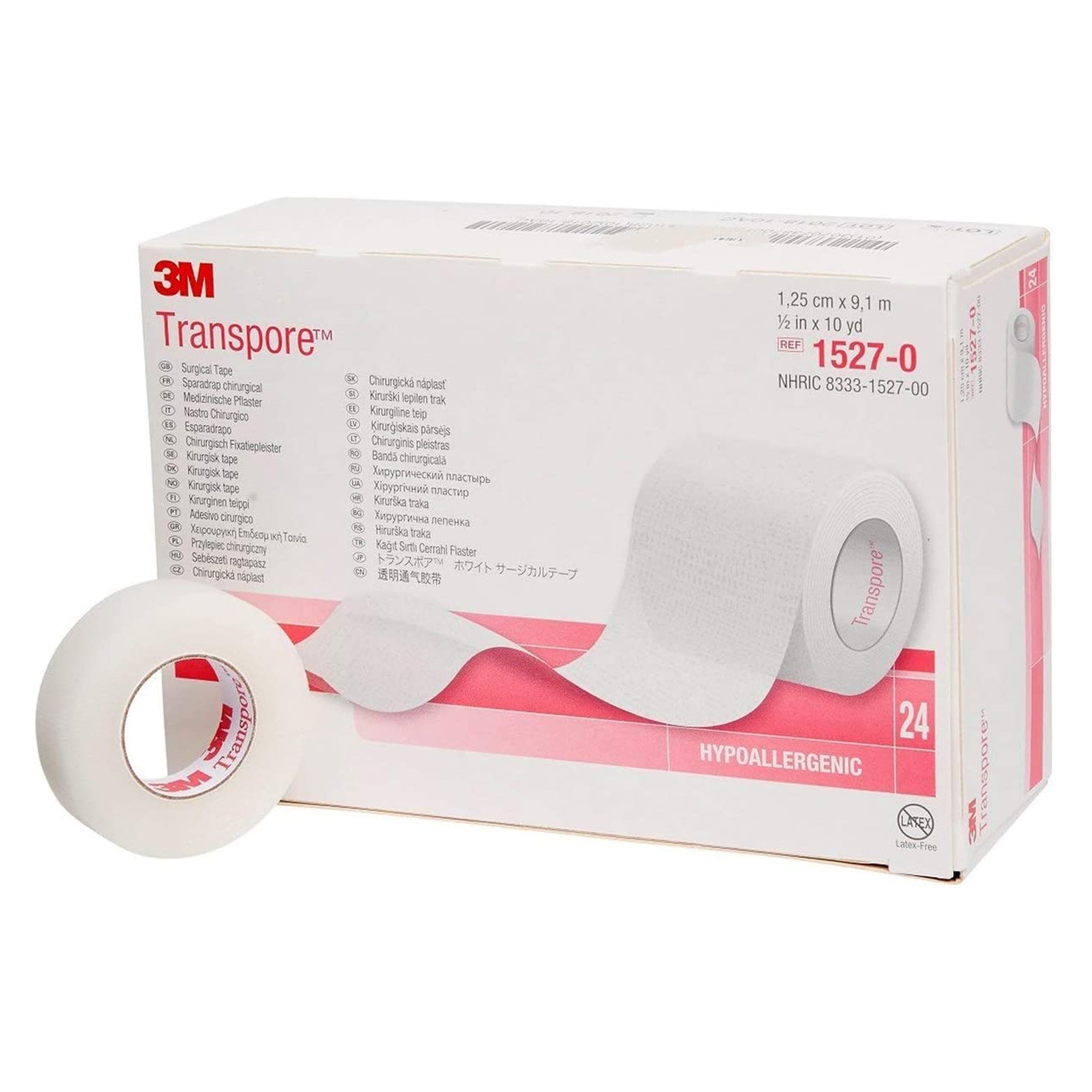 3M Transpore Plastic Medical Tape, 1/2 Inch x 10 Yard, Transparent MK 5761