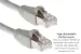 Cat6A Shielded Ethernet Patch Cable, Half-moon Boot, 15 ft, Gray