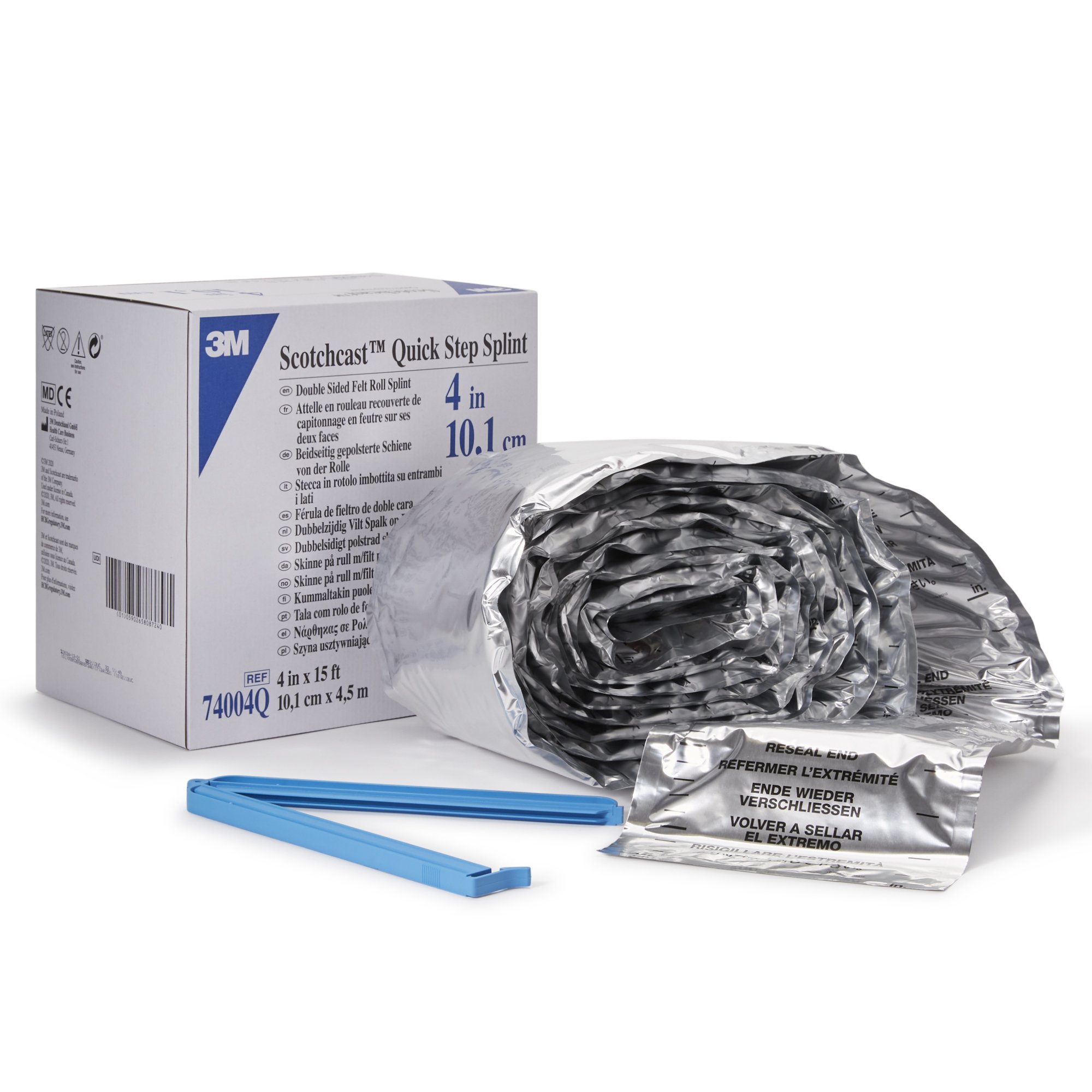 3M Scotchcast Quick Step Double Sided Felt Splint Roll, 4 Inch x 15 Foot MK 983391