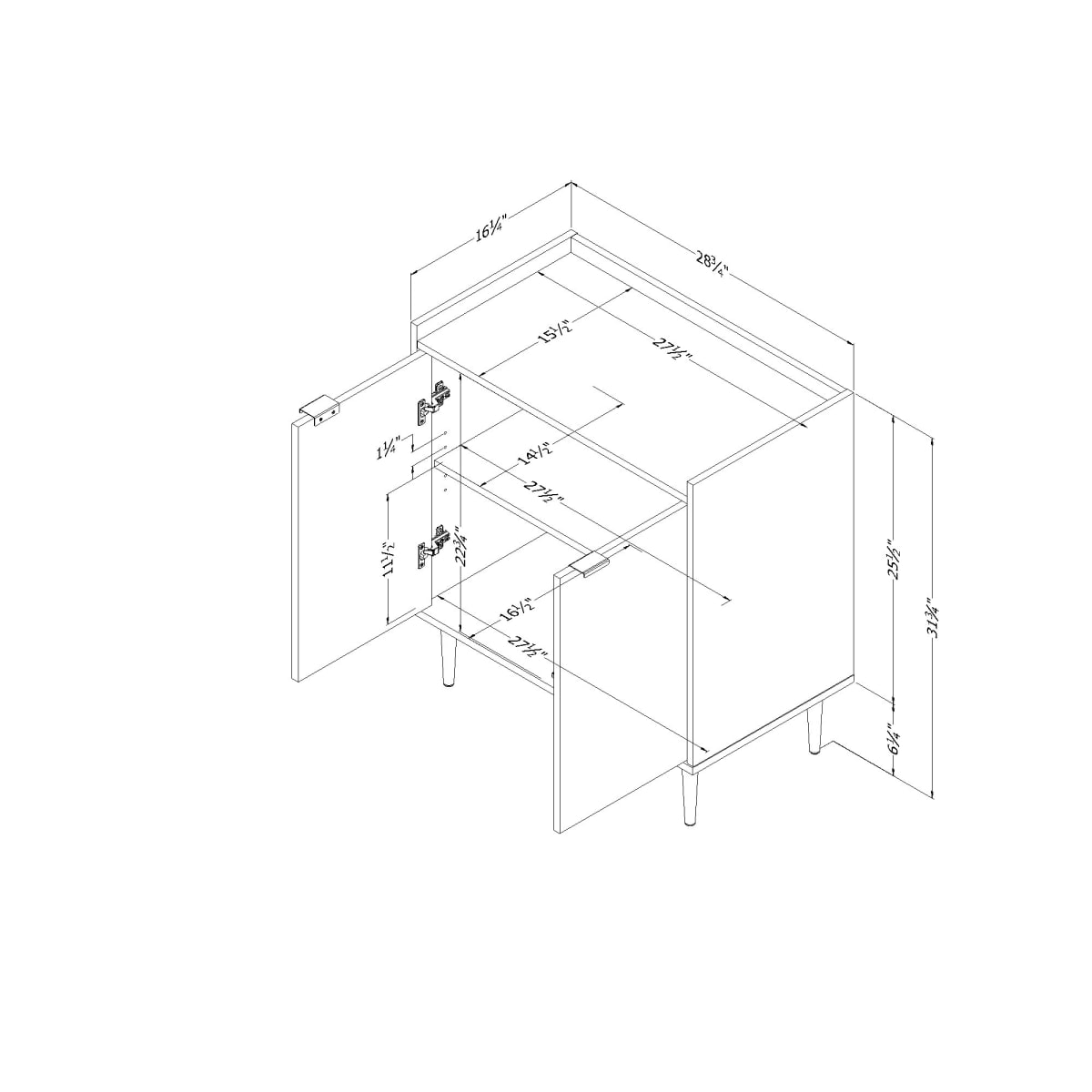Maliza 2Door Storage Entryway Furniture